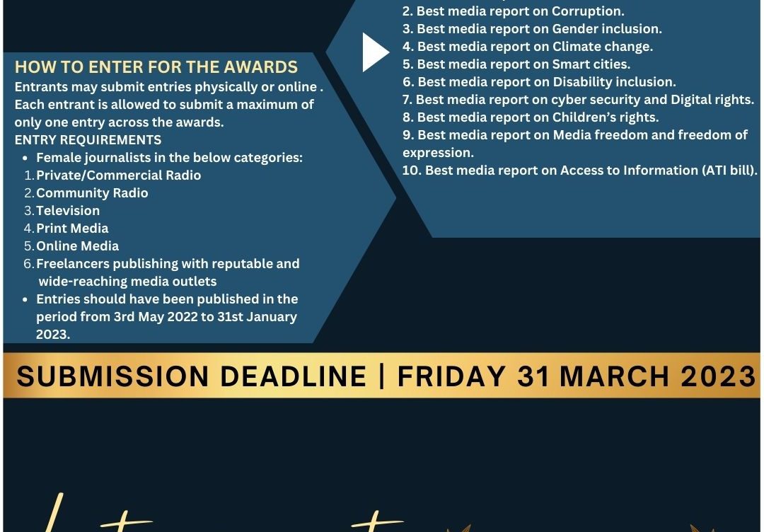 Call for Entries for the USAID Open Spaces Zambia Media Awards for Female Journalists